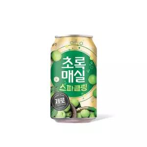 웅진 초록매실 스파클링제로 캔 350ml 24개