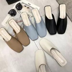 [ME02ML4866]봄 신발 스타일 뮬 슬리퍼 베이직 코디