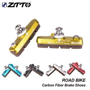 ZTTO 도로 자전거 탄소 림 브레이크 패드 MTB BMX 접이식 자전거 휠 C 브레이크 슈즈 거치대 슈즈 CNC V 브