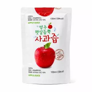 햇살듬뿍 사과즙 100mlX100포 대용량 100포