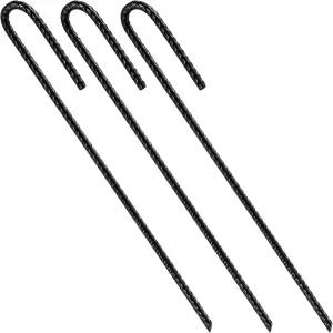 웬실론 철근 U/J 후크 엑스트라 헤비 듀티 정원 텐트 트램펄린용 12인치 x 1/4인치 방청 강판 접지
