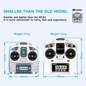 수집품 RC MC6C 미니 V2 2.4G 6채널 무선 조종 시스템 - 비행기 드론 멀티로터 헬리콥터 및 보트용 수신기