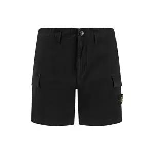 [스톤 아일랜드]26SS 와펜 패치 카고 숏팬츠 블랙 L1S15 L100018 S0004 V0129