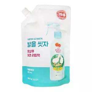 엘지 온더바디 코튼풋 발을 씻자 풋샴푸 자몽민트향 500ml 1개 발씻기 발냄새