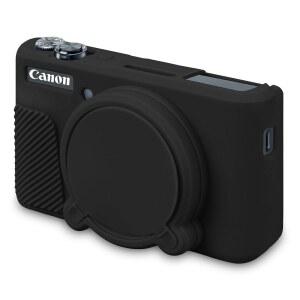 캐논 파워샷 SX740 / SX730 디지털 카메라용 BOVKE 실리콘 카메라 케이스 HS 소프트 보호 케이스 커버 고무 슬림 핏 슬리브 탈착식 렌즈 커버 블랙 hVN