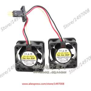 SANYO DENKI 서버 냉각 선풍기, DC 24V, 0.076A, 40x40x20mm, 9WF0424F6D04