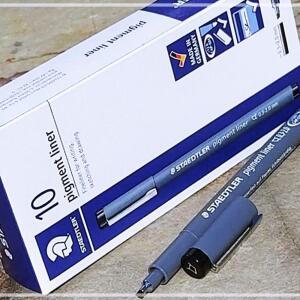 스테들러 2.0mm Fineliner pigment liner 블랙 1다스 기록하기