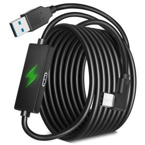 메타 퀘스트 3S 오큘러스 3 2 /프로 피코 4 USB 3.0 5GBP 고속 A TO C 모뎀 케이블 스팀 VR 헤드셋 액세서리 및 게이밍 PC용 쿠젝트 링크 케이블 -16FT