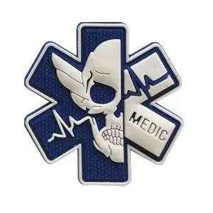 찍찍이 밀리터리 패치 와펜 skull medic pv