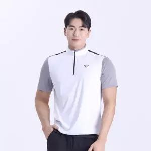 남성티셔츠 다운블로우_DBS2HW 5110M_골프반집업배색반팔티셔츠