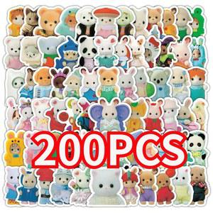 꾸미기 스티커 100 200pcs Calico 동물 노트북 스크랩북 장식 낙서 데칼 스케이트 보드 방수