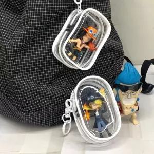 투명 PVC 파우치 원형 화이트 솜인형