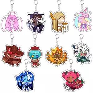 가방 키링 호환 게임 쿠키런 이터널 슈가 홀리베리 섀도우 밀크 화이트 릴리 솔트 아크릴 키체인 귀여운 펜
