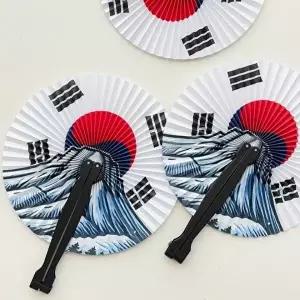 태극기 휴대용 부채 원형 손부채 1P-WFLZC1T