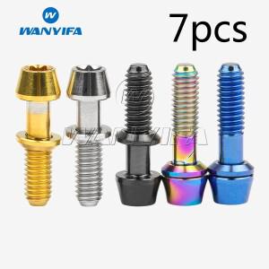 Wanyifa 티타늄 티 볼트 M4x15.3mm T20 Torx 헤드 나사 (Ritchey C260 자전거 줄기 용 와셔 포함) 7 개/몫