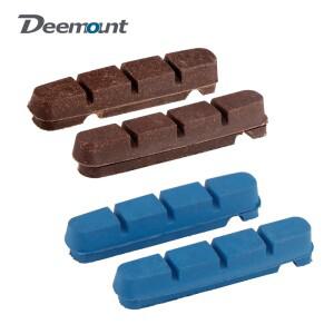 Deemount 카본 림 브레이크 패드 코르크 복합 도로 자전거 캘리퍼스 휠용 제동 인서트 로우 착용 전천후 사