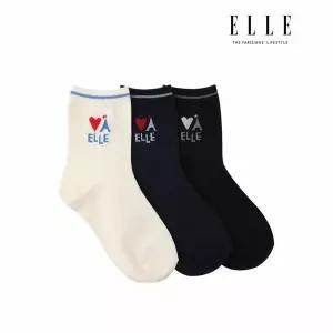 /엘르 이너웨어 베이직엘르 여성 라인 에펠탑 중목 3팩 PACK