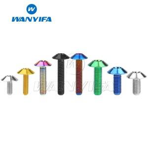 Wanyifa 티타늄 볼트 M4M5x10 12 15 20 25mm Torx T25 우산 머리 Ti 나사 자전거 바이크 오토바이 패스너