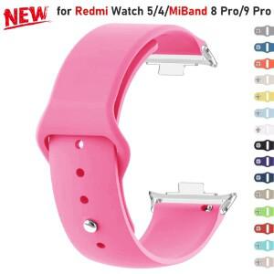 Redmi watch 4 5 용 실리콘 스트랩 샤오미호환 Mi Band 8 Pro/9 교체 팔찌 시계 밴드 액세서리 SmartWatch