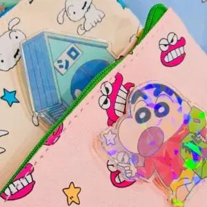 짱구는 못말려 패턴 파우치 뱃지 필통 케이스 4Colors