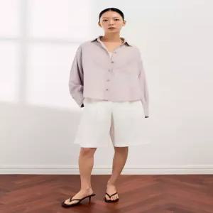 [백화점 정품] 쉬즈미스 오픈 카라 버튼 셔츠 SWWSTQ21040