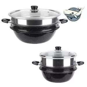스테인리스 2단 다용도 가마솥 찜기 조리기구 2단 가마솥