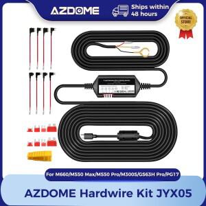 AZDOME JYX05 차량용 블랙박스 녹화 하드와이어 키트 (M660/M550 Max/M300S/GS63H Pro용) 저전압 보호 타입