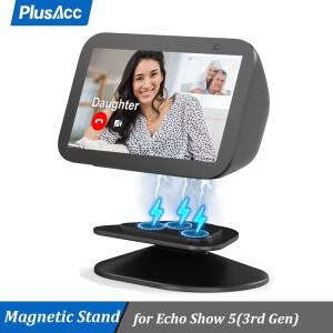 회전식 기울기 조절 기능을 갖춘 Echo Show 5(3세대)용 PlusAcc 마그네틱 스탠드로 좋은 시야각과 카메라