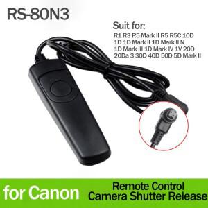 RS-80N3 원격 셔터 릴리즈 케이블 canon호환 E0S R1 R3 R5 1D 5D 6D 7D2 Mark II IV