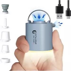 플렉스테일기어 미니 펌프 X 휴대용 에어 캠핑용 라이트 초미니 1300mAh 배터리 USB 충전식 수면 패드 풀