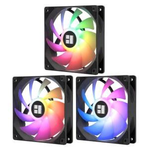 Thermalright TL-C12C-S X3 CPU 팬 120mm ARGB 케이스 쿨러 팬, S-FDB 베어링이 포함된 4핀 PWM 사일런트 컴퓨터, 최대 1550RPM 냉각 팬 3 수량