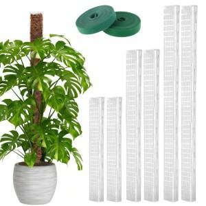 식물용 플라스틱 이끼 기둥 Monstera  24in/36in/48 인치 등반용 실내 지원 정원 성장 스테이크