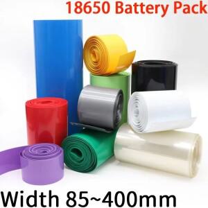 18650 Lipo 배터리 폭 85 120 130 210 220 230 280mm PVC 열 수축 튜브 절연 필름 랩 보호 케이스 케이블