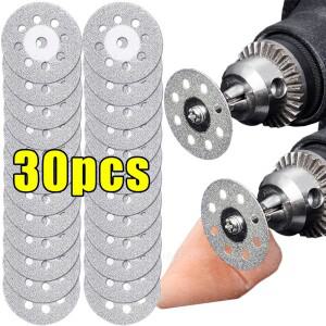 22mm 다이아몬드 절단 휠 디스크 세트 연마 원형 톱날 금속 도구 드레멜 로터리 툴용 맨드렐 포함
