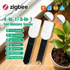 Zigbee 3.0 스마트 토양 테스터 광도 습도 온도 수분 센서 정원 식물용 Tuya 홈 어시스턴트