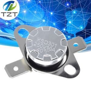 TZT KSD301 250V 10A 정상 폐쇄 NC 온도 조절기 열 제어 스위치 Arduino호환 용 DegC 40C-135C