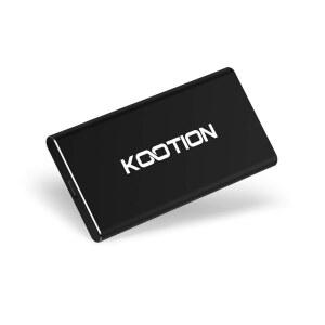 KOOTION 외장 SSD 250GB 휴대용 SSD 고속 솔리드 스테이트 드라이브, 최대 500MB/s 읽기 및 최대 450MB/s 쓰기