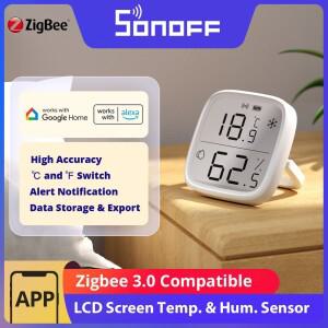 SONOFF SNZB-02D Zigbee 2.5인치 LCD 스마트 온도 습도 센서 표준 호환 ZBBrige-P Alexa 지원 장면