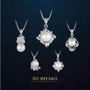 다이아몬드 목걸이 진주 팬던트-WFMABSQ