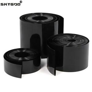 1~20m 18650 PVC 열 수축 튜브 Lipo 배터리 팩 케이스 검정색 폭 7~155mm 케이블 슬리브 리튬 절연 필름 랩