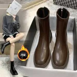 부츠 털부츠 뒷지퍼 앵클 미들힐 기모안감 삭스부츠 레인부츠 남자레인부츠 남성레인부츠