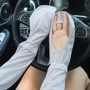 자외선 차단 슬리브 여름용 UV 팔토시 여성용 운전용 햇빛 긴팔 사이클링 루즈핏