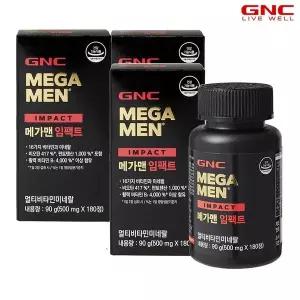 [GNC] 메가맨 임팩트 (500mg 180정 90일분)x3 총270일분_56736x3[36006072]