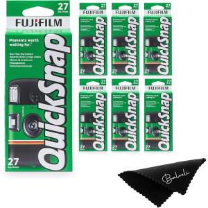 후지필름 퀵스냅 플래시 일회용 카메라 400 Iso, 6팩, 35mm 카메라, 27Exp, Balveli Coth, 후지필름 일회용 벌크, 후지필름 일회용 카메라 6팩.