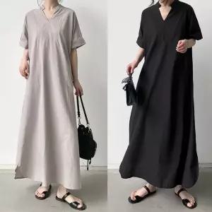 [라일리여성의류] Rly G127090_심플라인 차이나카라 V넥 루즈핏