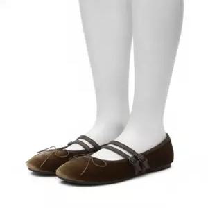 락피쉬웨더웨어 SQUARE TOE TWO STRAP MARYJANES VELVET 4 colors RF1SHBF3FL007