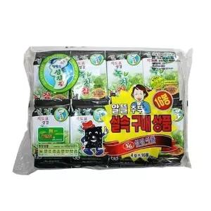지도표성경녹차식탁김(4gx16봉)X8개(1박스) (W557719)