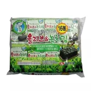 성경올리브녹차식탁김(4gx16봉)X8개(1박스) (W557720)