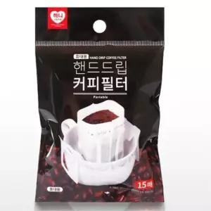 휴대용 핸드드립 여과지 필터 15매입 드립퍼 거름종이 추출 여과지 메이커 (W5FE388)