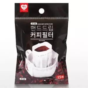 휴대용 핸드드립 여과지 필터 15매입 드립퍼 거름종이 추출 여과지 메이커 (W5FE388)